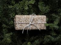 brown wrapped gift